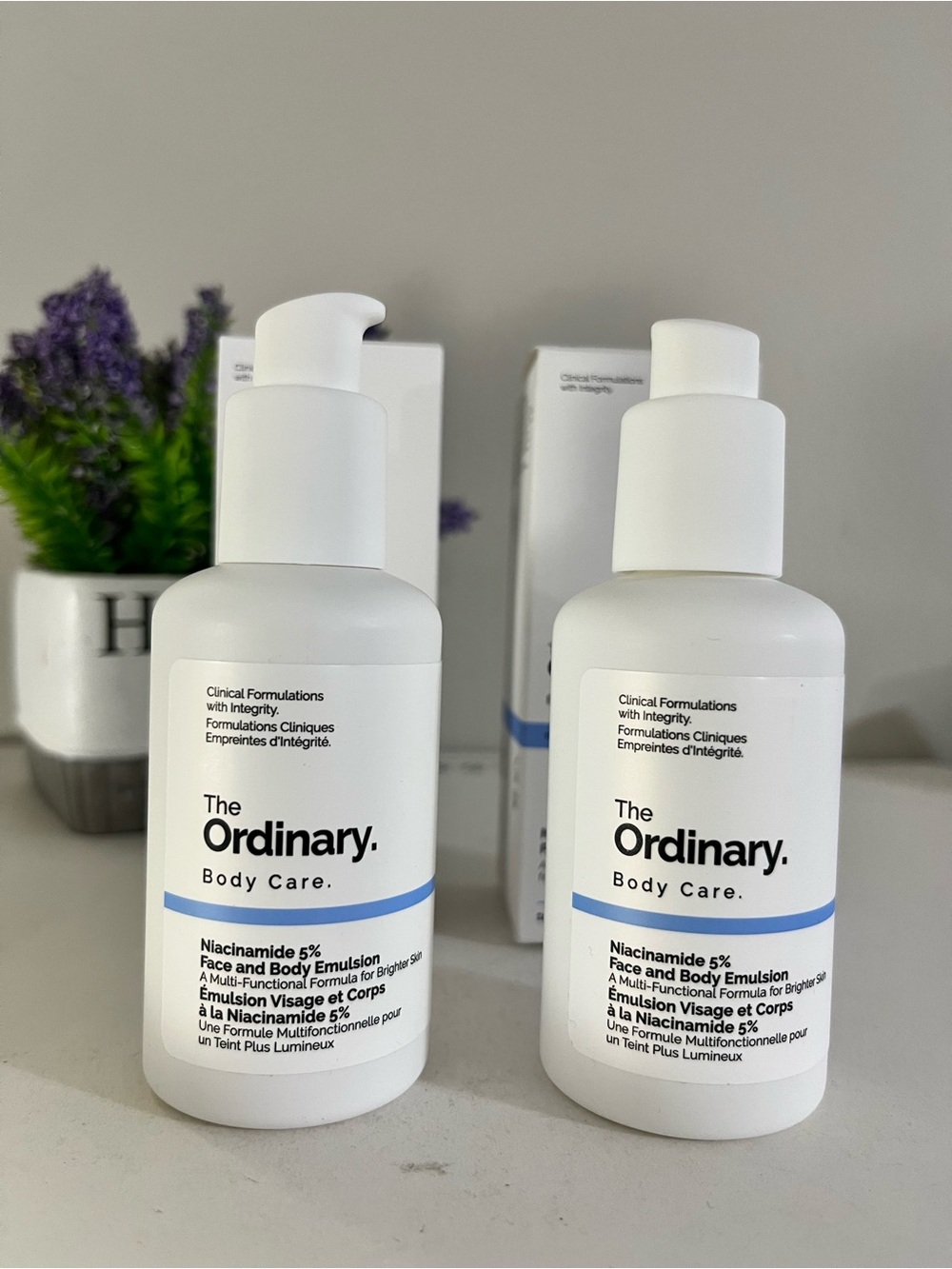 2 x The Ordinary Body Care Niacinamide 5% Face And Body Emulsion, 2x 3.4 OZ
